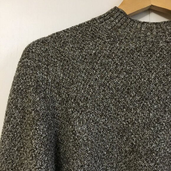 Frank & Oak Olive Knit Unisex 100% Organic Cotton Mock Neck Sweater - Picture 5 of 16